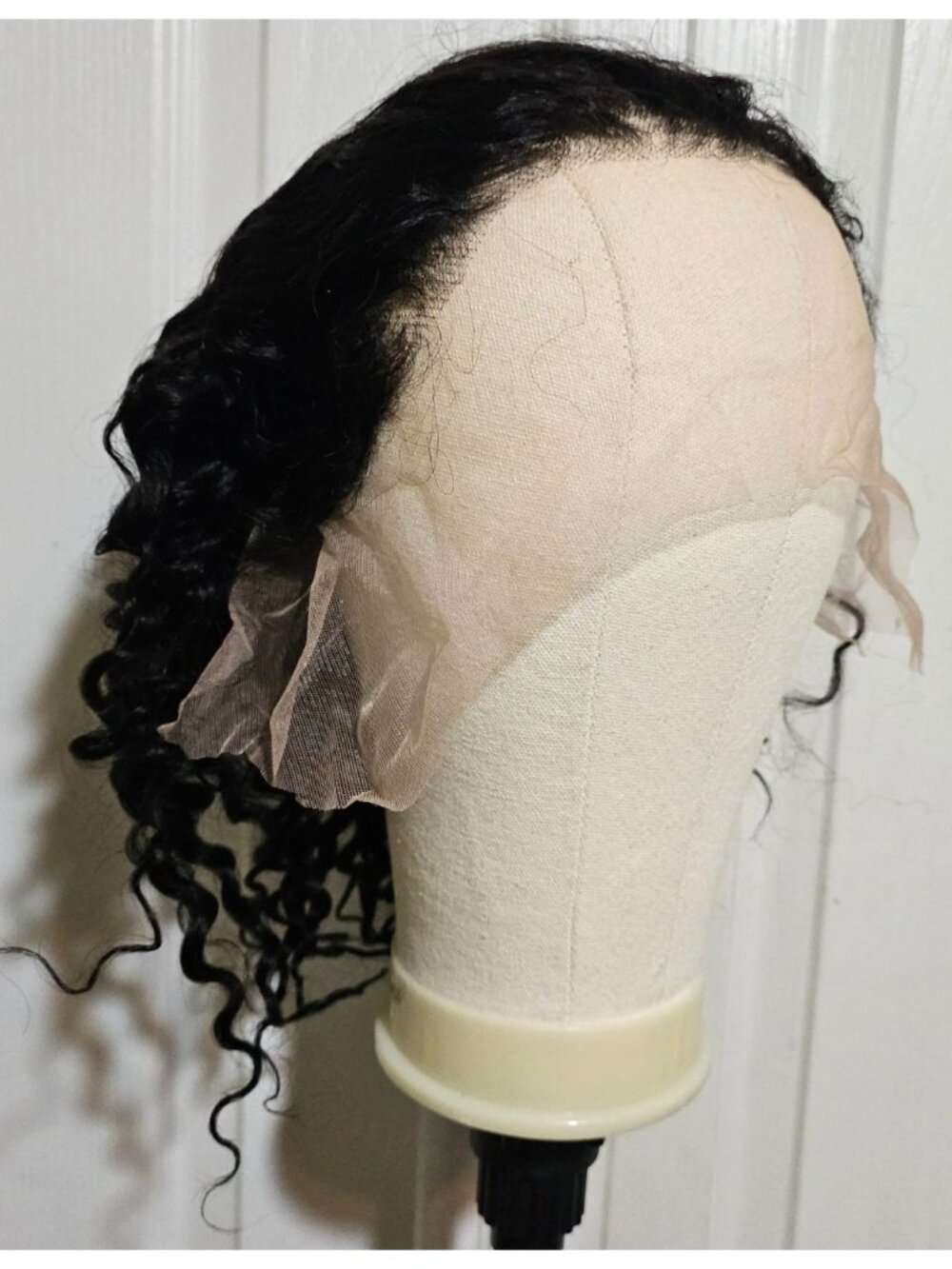 14 inch Deep Wave Human Hair Wig 13x6 Lace 180 Density Brazilian Virgin Curly